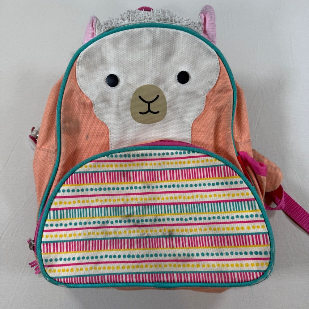 Skip Hop Zoo Little Kid Llama Backpack Peach Pink Teal Toddler School Bag
